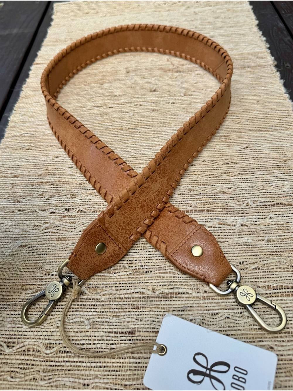 HOBO Whipstitch Guitar Strap - Leather Replacement Strap for Bag Purse Tote - Picture 4 of 16